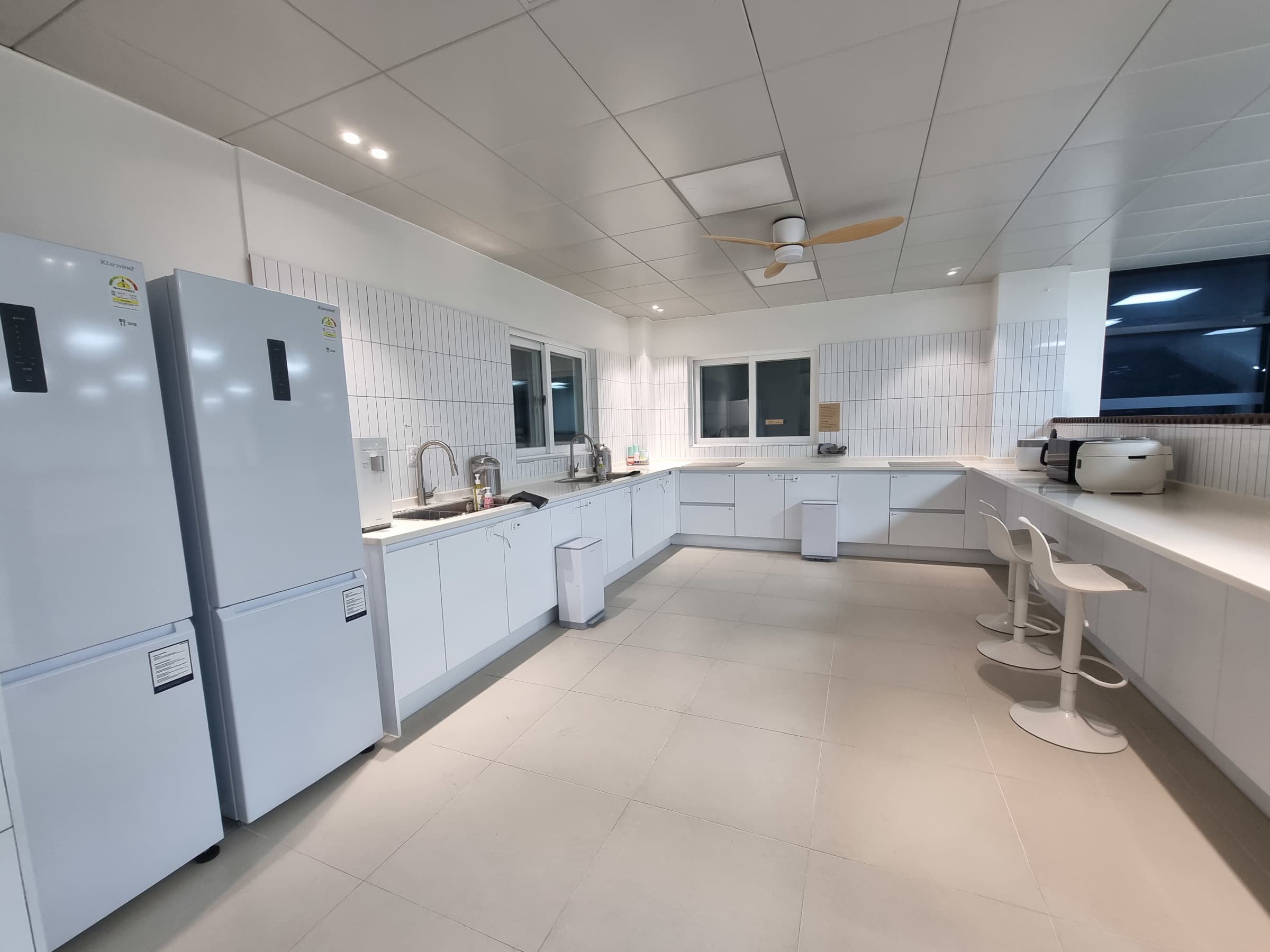 Modern pension room with forest view